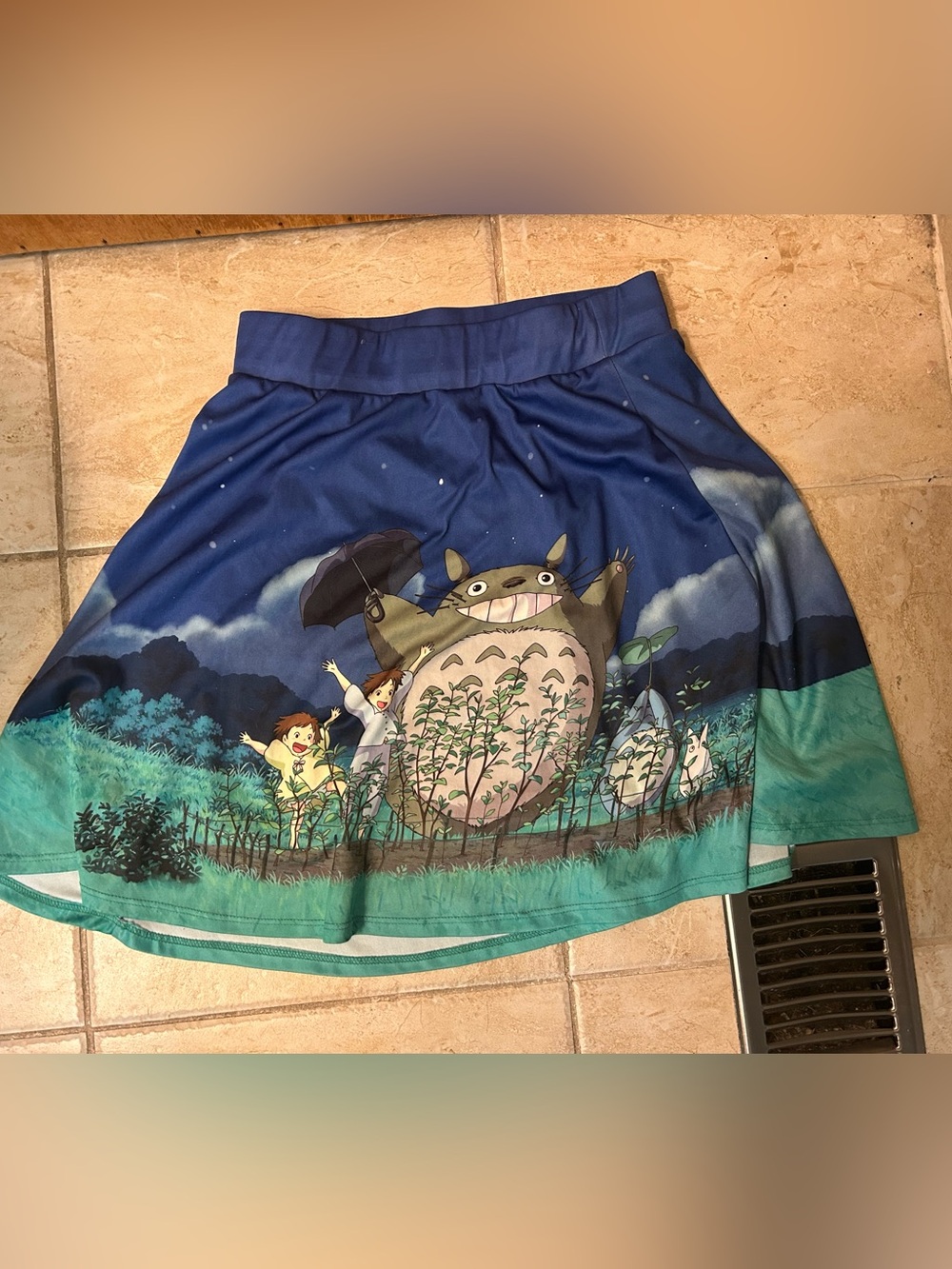 My Neighbour Totoro Studio Ghibli Blue & Teal Totoro Scenic Skirt